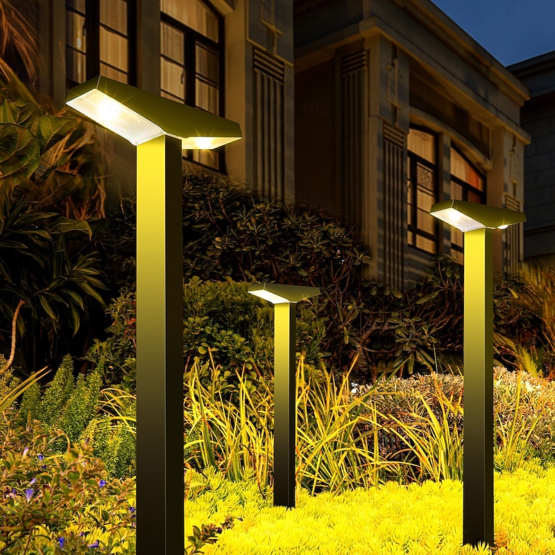 Solar Garden Light Outdoor Waterproof Pathway Light Grass Landscape Lamp Villa Yard Park Trail Lawn Pathway Decoration Lighting 1/2/4PCS3