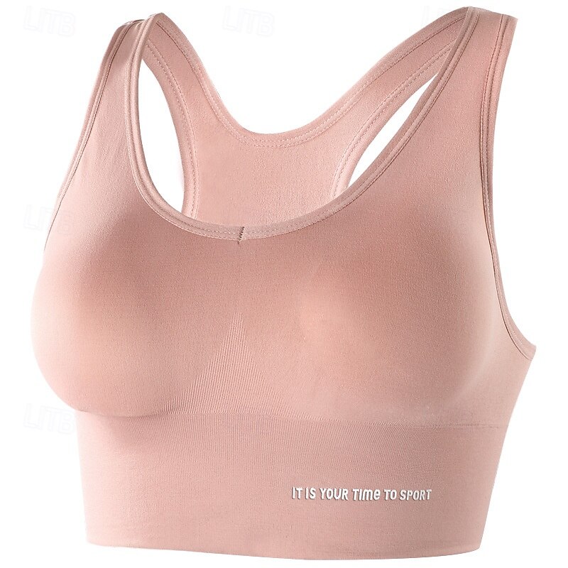 Women's Sports Bra Scoop Neck Weight Loss Fat Burner Comfortable Sleeveless Medium Support Sports Solid Color Sports Bra Top For Gym Workout Running Fitness Slim Activewear3