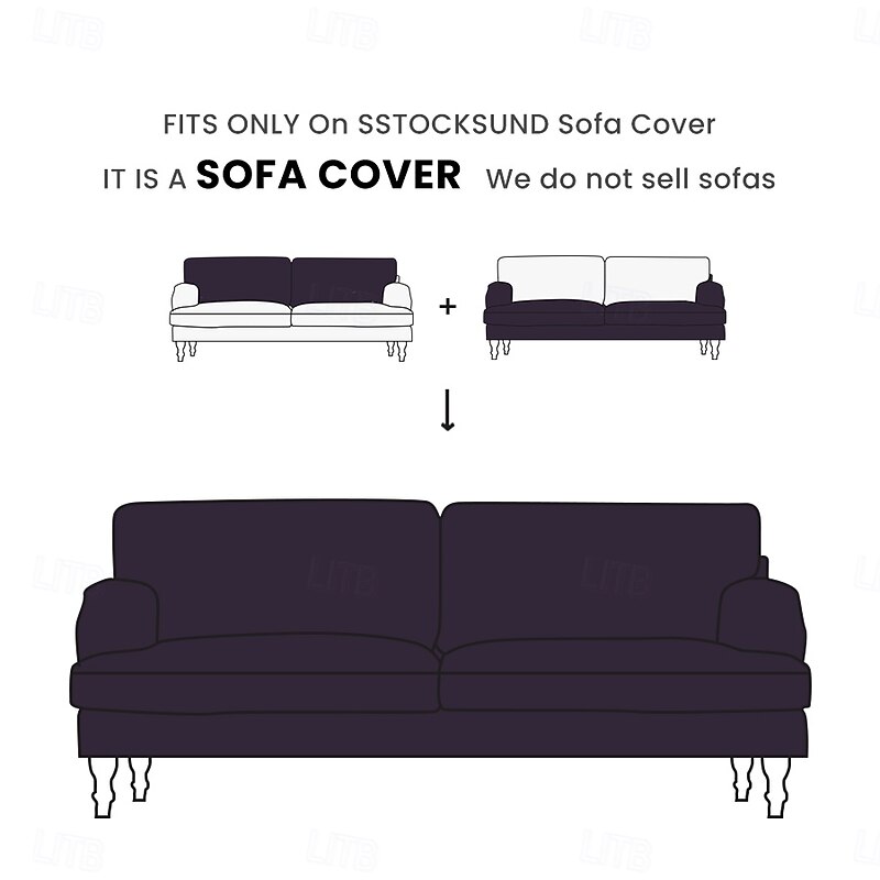 Sofa Cover 3 Seater Solid Color Quilted Velvet Slipcovers STOCKcover LITB PRIME cover2