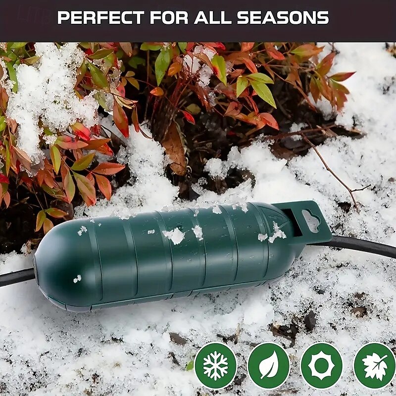 1 Pcs Of Outdoor Extension Cable Cover - Black/green Weather Resistant Plug Connector with External Safety Seal4