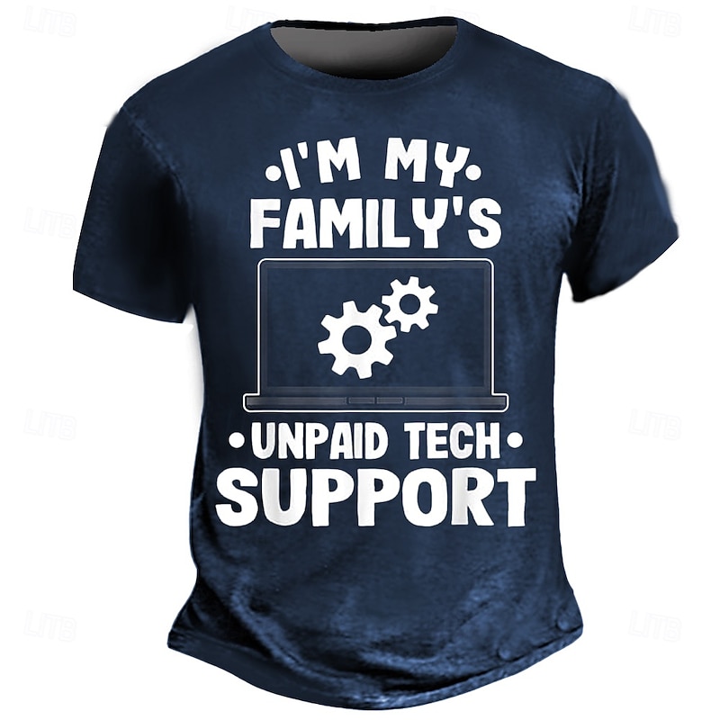 Men's Funny Slang T Shirt Short Sleeve T shirt 3D Print Crew Neck Shirt Fashion Daily Street Daily Black Dark Blue Gray Summer Spring Clothing Apparel S M L XL XXL XXXL