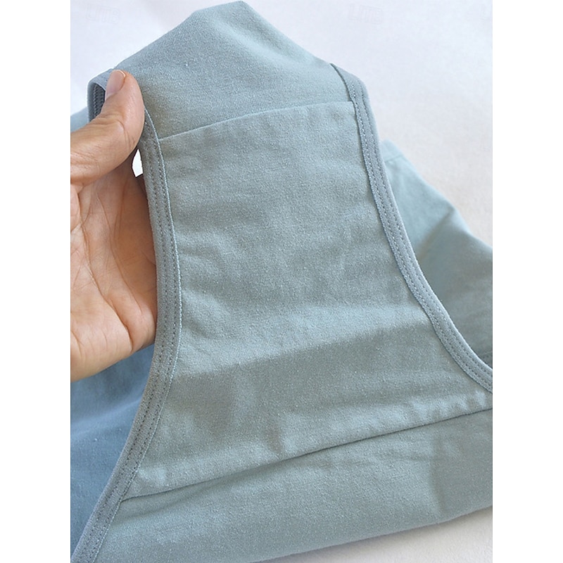 Women's Panties Bra Basic Panties Elastic WaistNightwearPolyester Solid Colored Casual Daily White Light Brown Gray Summer3