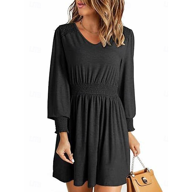 Women's Mini Dress Casual Dress A Line Dress Stylish Basic Casual Vacation Daily Regular Fit Plain Sleeveless V Neck Black Green Khaki Summer Spring3