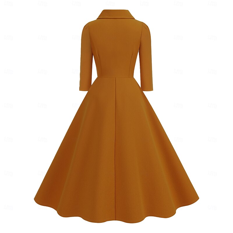 Retro Vintage 1950s Cocktail Dress Dress Flare Dress Solid Color Fancy Dress Women's Masquerade Event / Party Bachelorette Party Festival Adults' Dress Homecoming Dresses4