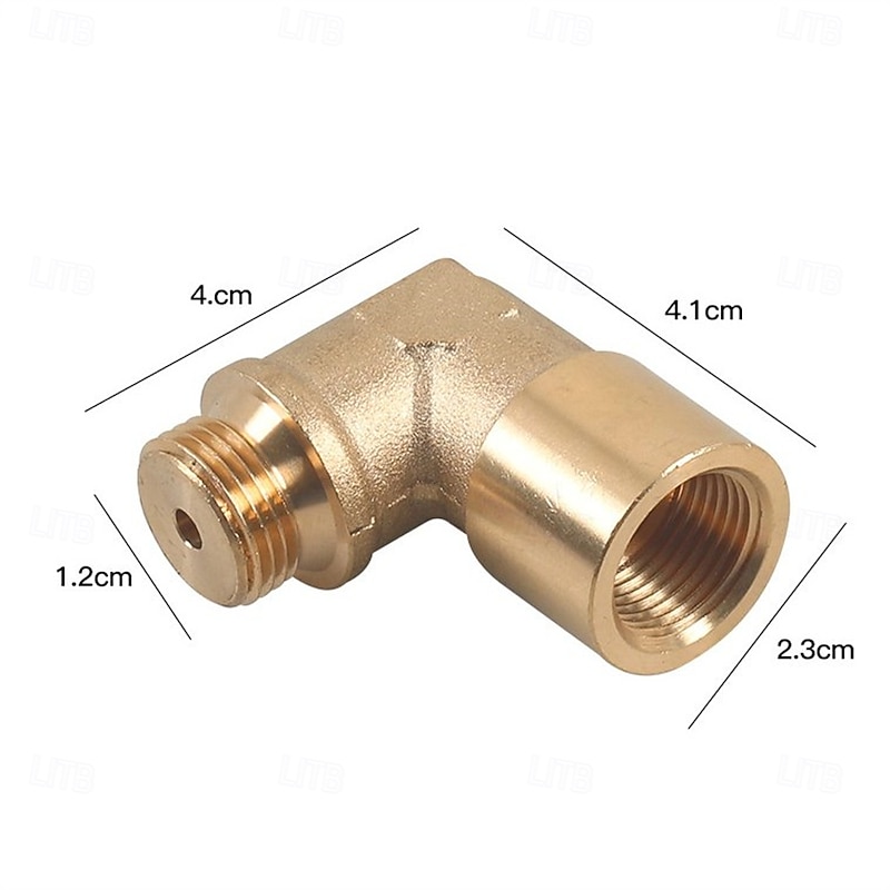 M18 x 1.5 Oxygen Sensor Spacer Extender Adapter 90 Degree Brass Extension Spacer Angled Oxygen Sensor Extender Adapter4