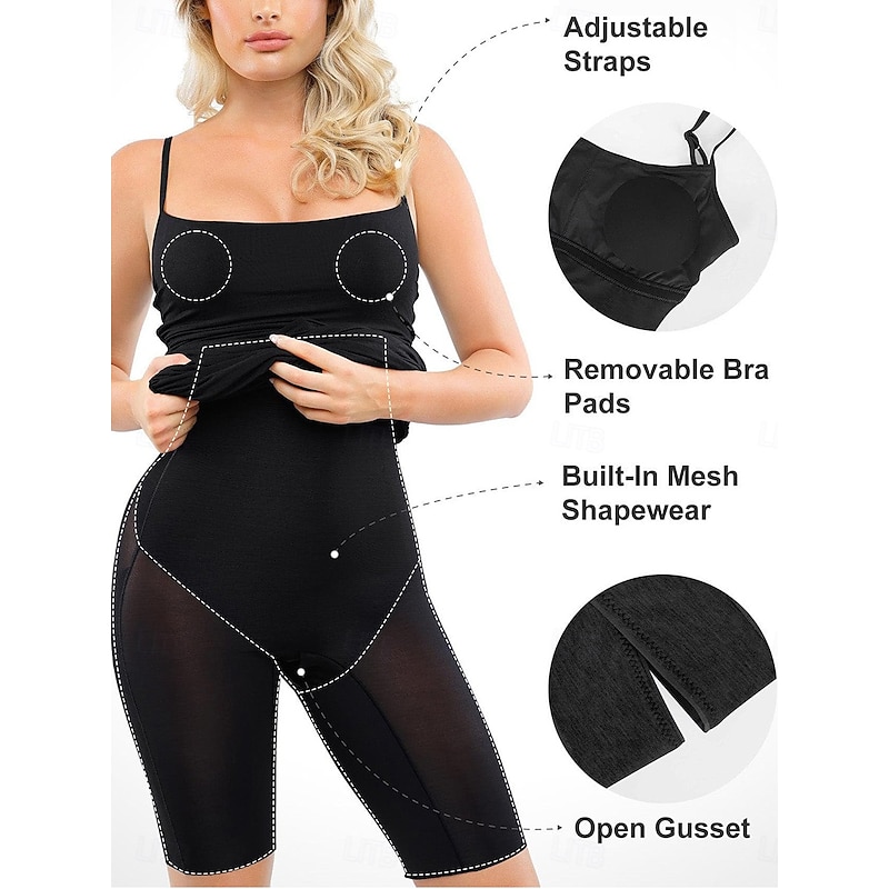 Women's Shapewear Shaping Panty MeshNightwearNylon Solid Colored Black Brown Spring & Summer Fall & Winter4