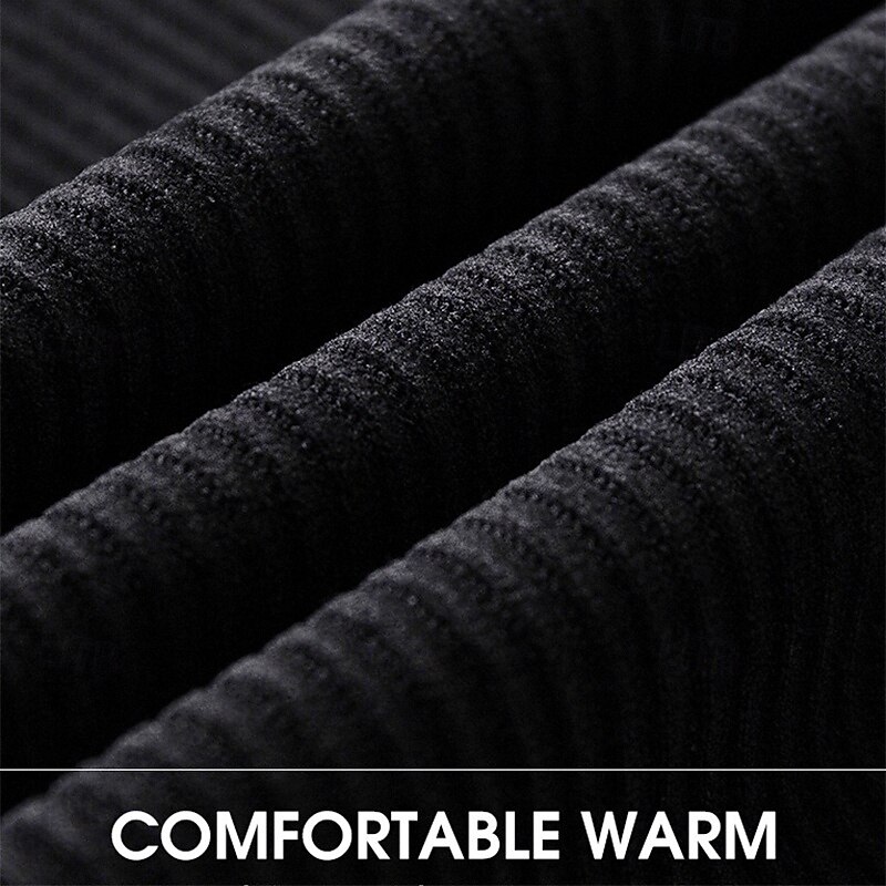 Men's Faux Leather Jacket Corduroy Jacket Transition Jacket Casual Jacket Vacation Daily Warm Pocket Fall & Winter Plain Fashion Classic Lapel Regular Black Jacket4