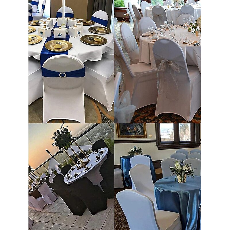 Wedding Chair Covers Stretchable Universal Fit Full Coverage Chair Slipcovers Perfect for Weddings, Banquets, and Events Durable and Wrinkle-Resistant Adds Elegance and Style to Any Occasion4