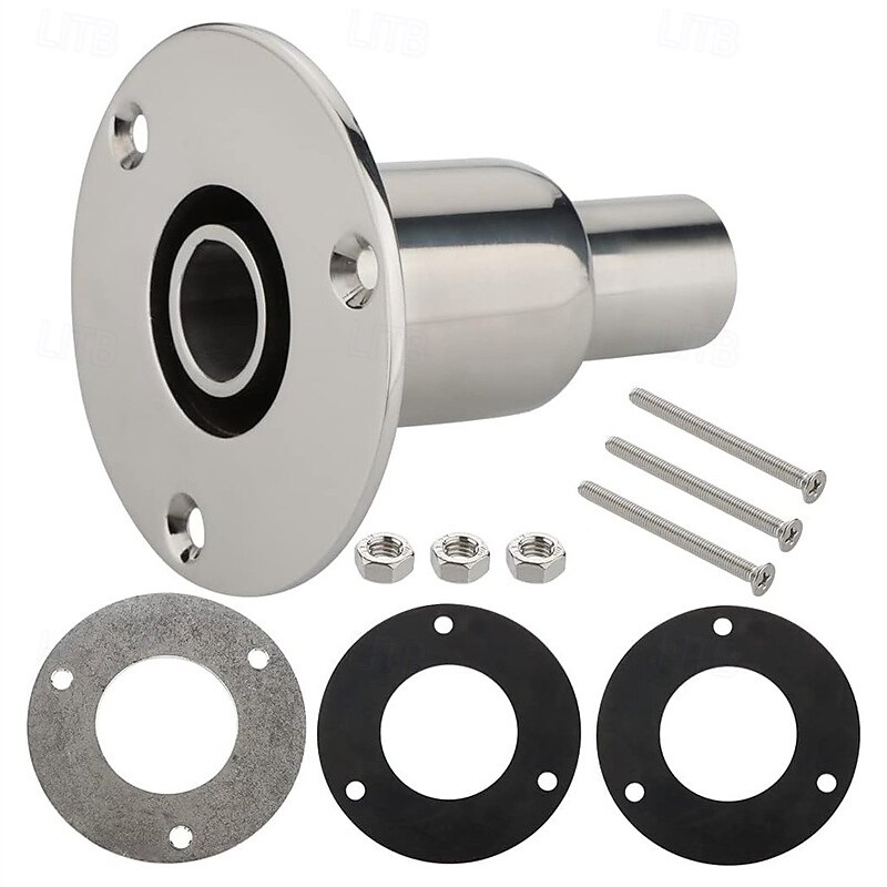 Stainless Steel Straight Thru Hull Exhaust Skin Fitting 22mm/24mm Tube Pipe Socket Hardware for Diesel Parking heaters