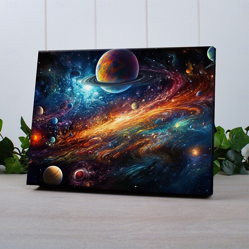 Universe Galaxy LED Canvas Wall Art LED Lighted Up Wall Decor 2AA Battery Operated Lighted Canvas Print LED Light Kitchen Bedroom or Home Decor3