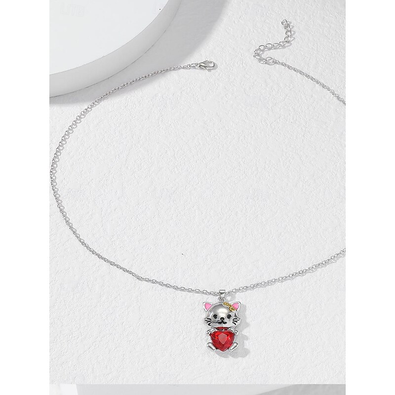 Necklace Chrome Women's Fashion Cute Classic Animal Lovely Heart Shape Necklace For Daily Valentine's Day3