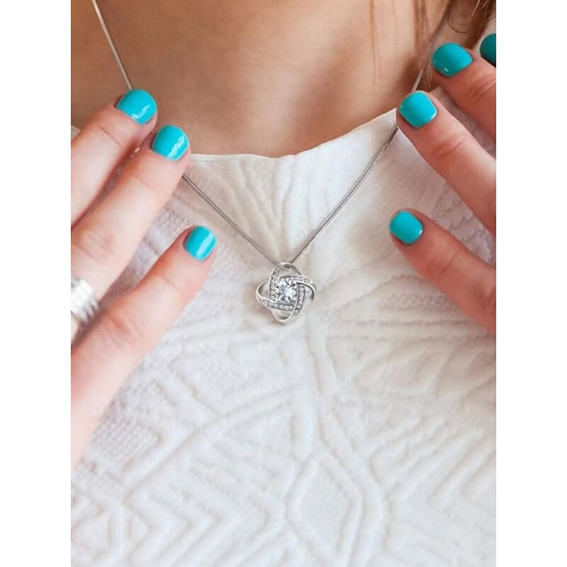 Necklace Copper Women's Fashion Cute Classic Clover Cute Lovely Geometric Necklace For Party Valentine's Day Gift3