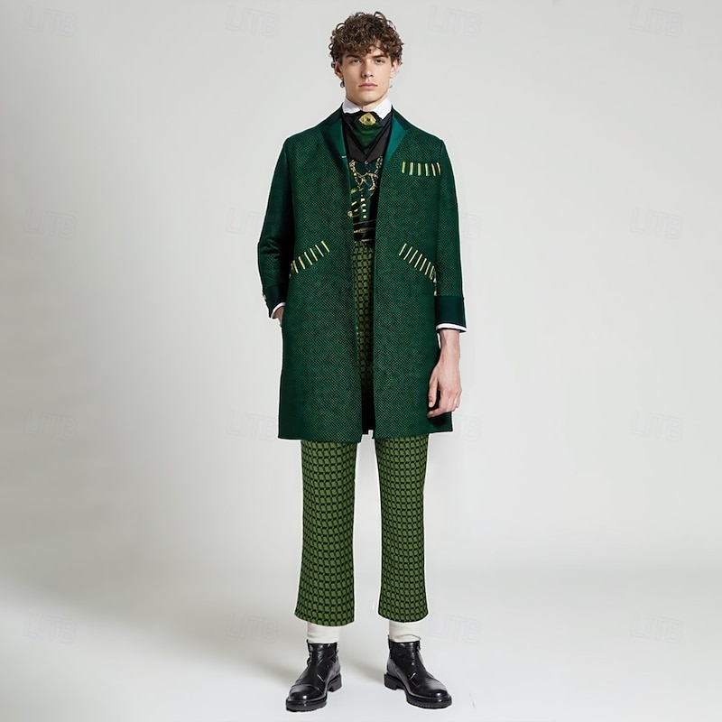 Witch Fairy Fiyero Outfits Costume Suits & Blazers Movie TV Theme Costumes Movie Cosplay for Men's Adults' Halloween Carnival Mardi Gras Performance Party Stage