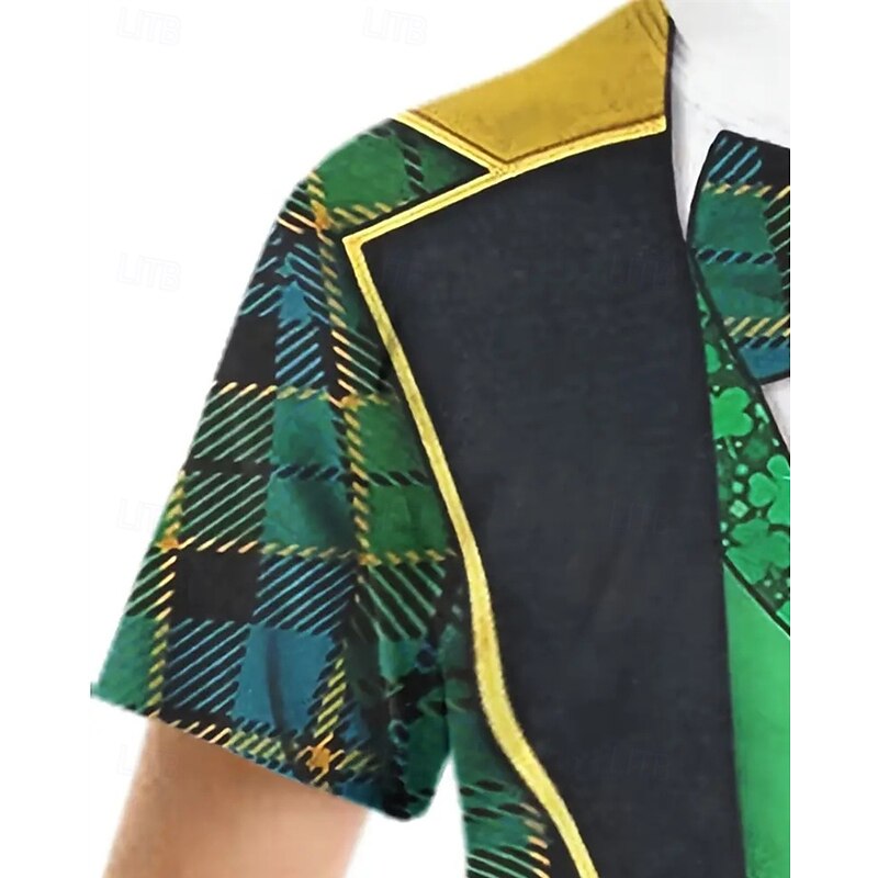 St. Patrick Boys 3D Graphic T shirt Tee Short Sleeve Summer Spring Fashion Basic Kids 4-12 Years Crew Neck Outdoor Casual Daily Regular Fit3