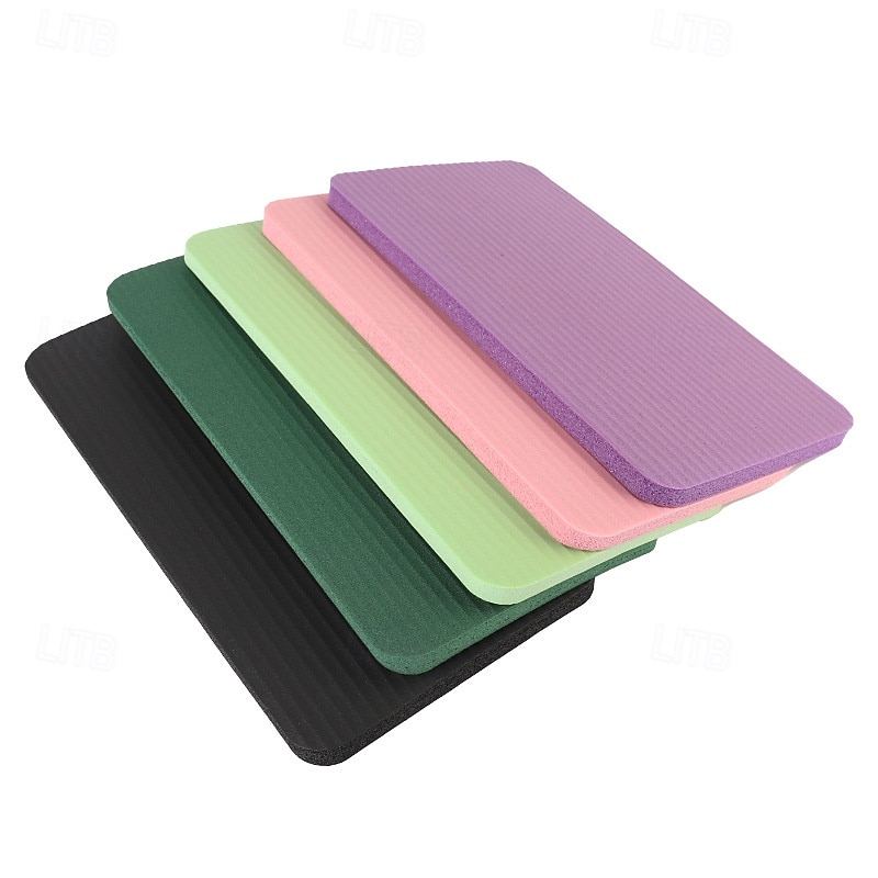 Exercise Yoga Mat 40*33*1.5 cm Non Slip High Density Thick Durable NBR Grip for Pilates Exercise & Fitness Yoga Black Light Red Blue2