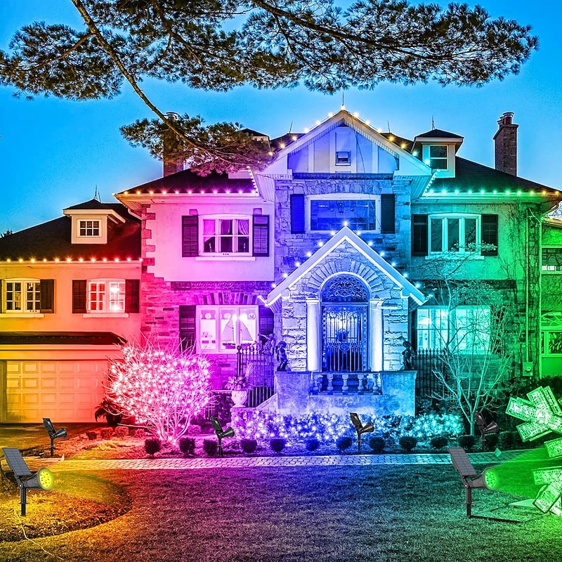 1pc Solar Spotlight - 7 LED Outdoor Pathway Light for Garden, Pool, Tree and Holiday Decoration