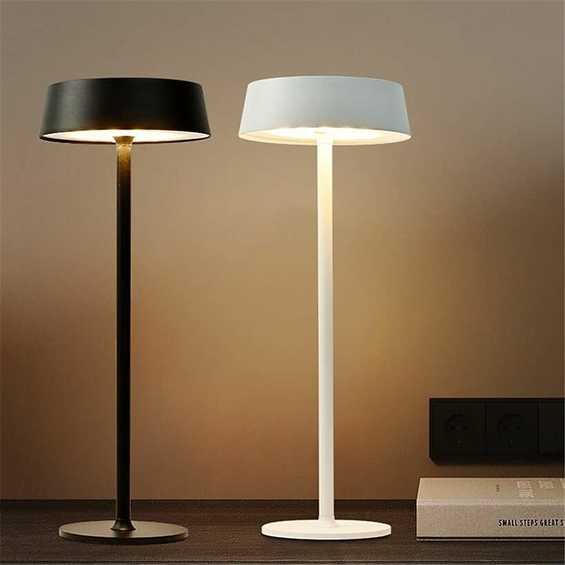 Modern Metal Desk Lamp with USB Charging & Touch Dimming, LED Table Light for Bars Living Rooms Coffee Shops 1PC3