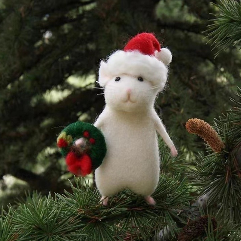 Waldorf Doll Accessories Handmade Soft Baby Mouse Girl Accompany Rag Dolls Birthday Gift Knitted Doll Cute Girls Plush Doll Stuffed Toy Personalized Woven Doll Kit4