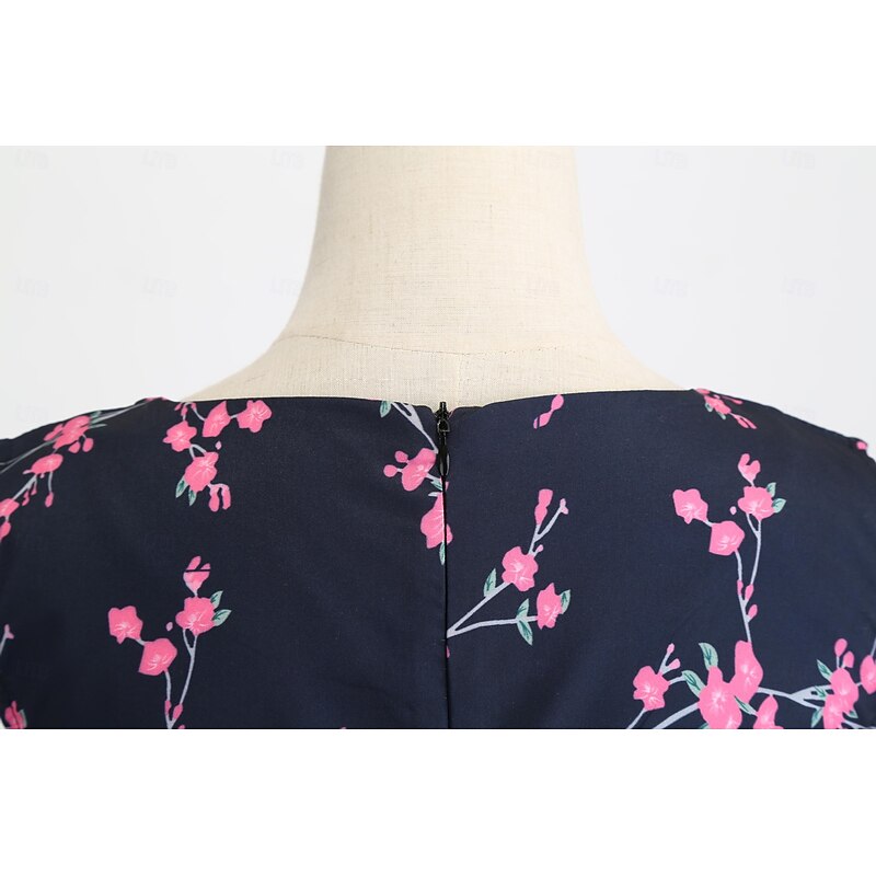 Elegant Classical 1950s Dress Floral A-Line Fancy Dress Women's Valentine's Day Event / Party Date Tea Party Adults' Dress Spring & Summer4