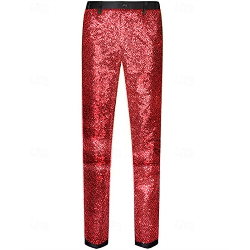 Disco 1980s Pants Disco Sequins Fancy Dress Men's Carnival Costume Masquerade Performance Party Club Adults' Pants All Seasons4