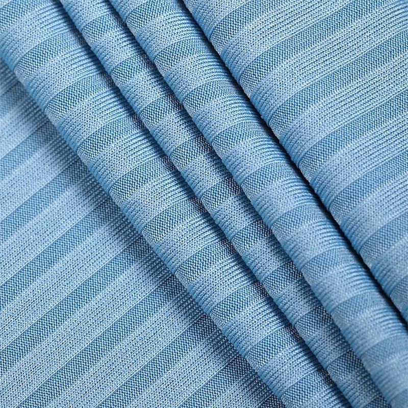 Men's T Shirt Muscle Shirt Ribbed Knit tee Tee Top Long Sleeve V Neck N / A Plain Pit Strip Basic Knitting Home Casual Daily House Light Blue Black White Top Tee for Men3