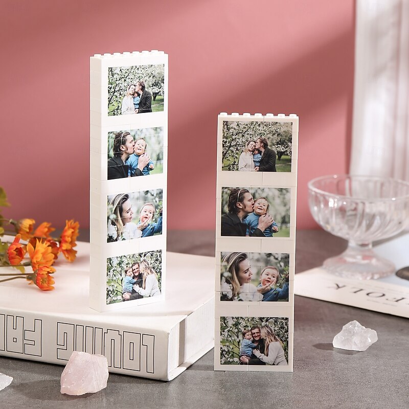Personalized Photo Building Brick Puzzles Custom Wedding Gift for Couple Puzzles With Pictures Wedding Gift DIY Art Picture for Adults Block Puzzle Home Decor 3D Brick Puzzle Bricks