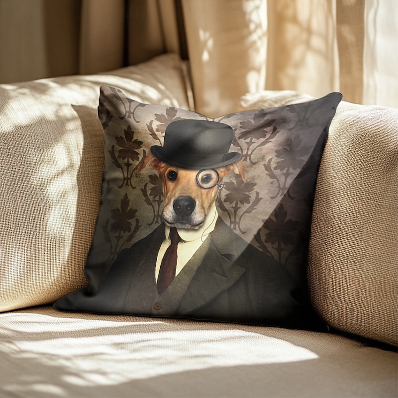 Animal Portrait Double Side Pillow Cover 4PC Soft Decorative Square Cushion Case Pillowcase for Bedroom Livingroom Sofa Couch Chair