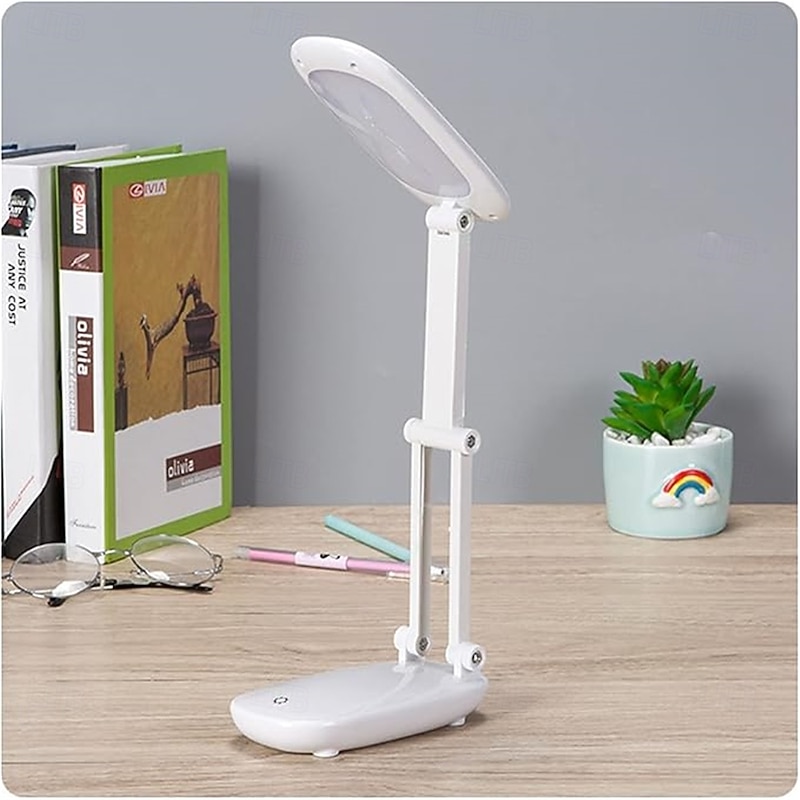 Folding Small Book Light - USB Rechargeable Anti-Blue Light Eye Protection, Clip-On Reading Light, Portable Night Light with Tri-Color Dimming 1PC2