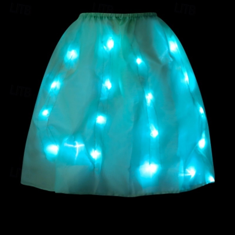Frozen Princess Fairytale Anna Flower Girl Dress Theme Party Costume Tulle Dresses Carnival Costume Led Light Up Movie Cosplay for Girls' Halloween Carnival Mardi Gras Performance Party Stage2