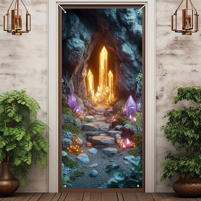 Door Decorations Door Covers Wisterias Door Tapestry Door Curtain Decoration Backdrop Indoor/Outdoor Door Banner for Front Door Farmhouse4