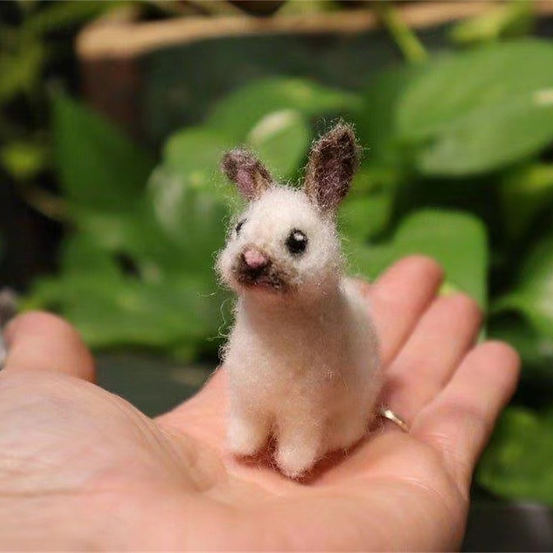 Waldorf Doll Accessories Handmade Wool Soft Baby Bunny Girl Accompany Rag Dolls Birthday Gift Knitted Doll Cute Girls Plush Doll Stuffed Toy Personalized Woven Doll Kit2