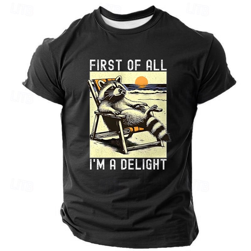 Men's Animal Funny T Shirt Short Sleeve T shirt 3D Print Crew Neck Shirt Fashion Daily Street Daily Black White Green Summer Spring Clothing Apparel S M L XL XXL XXXL4