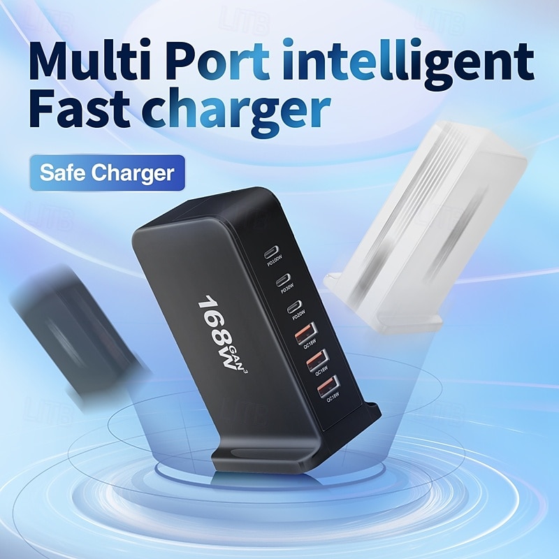 USB 3.0 Hubs 6 Ports 6-in-1 Support Power Delivery Function USB Hub with USB 3.0 Type B 5V / 3A Power Delivery For Laptop Tablet Smartphone