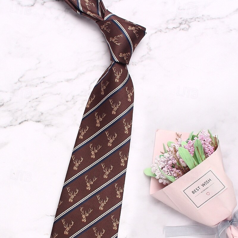 Men's Neckties Fashion Business Classic Elk Wedding Party Daily Wear4