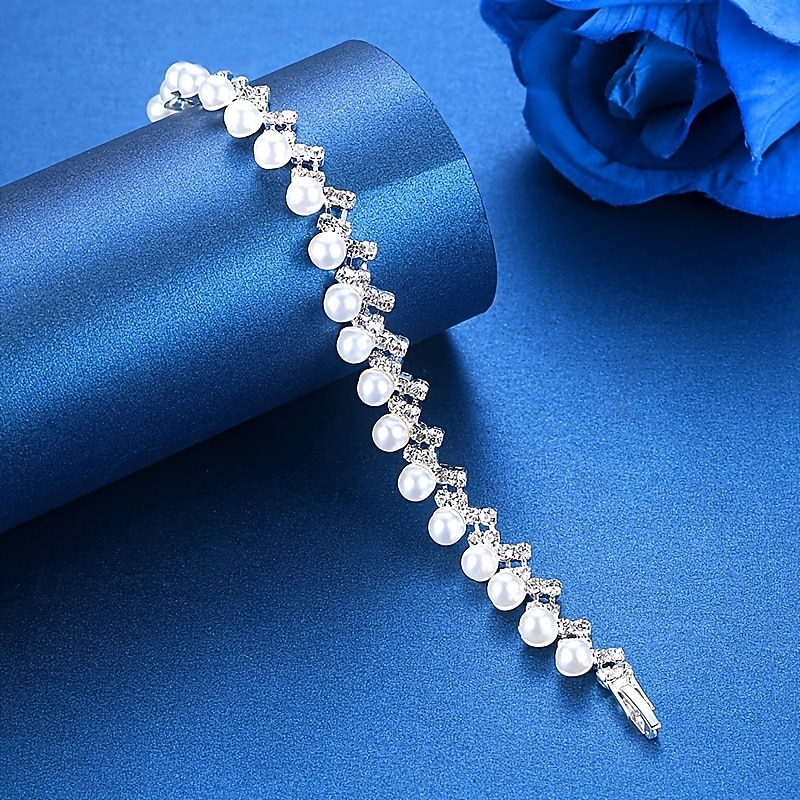 Women's Bracelet Fancy Precious Elegant Stylish Alloy Bracelet Jewelry Silver For Party4