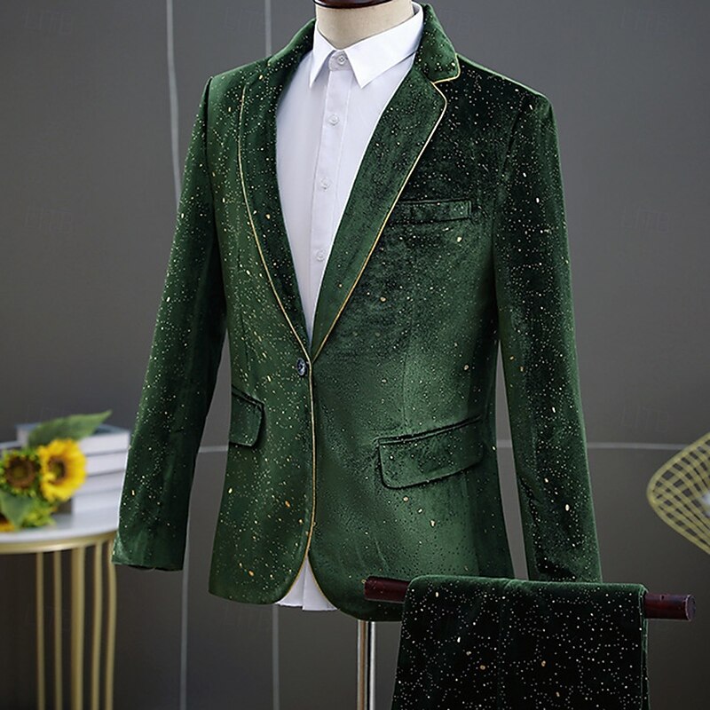 Retro Vintage Roaring 20s 1920s Outfits Suits & Blazers The Great Gatsby Gentleman Fancy Dress Men's Masquerade Party Event / Party Bachelorette Party Adults' Coat Pants4