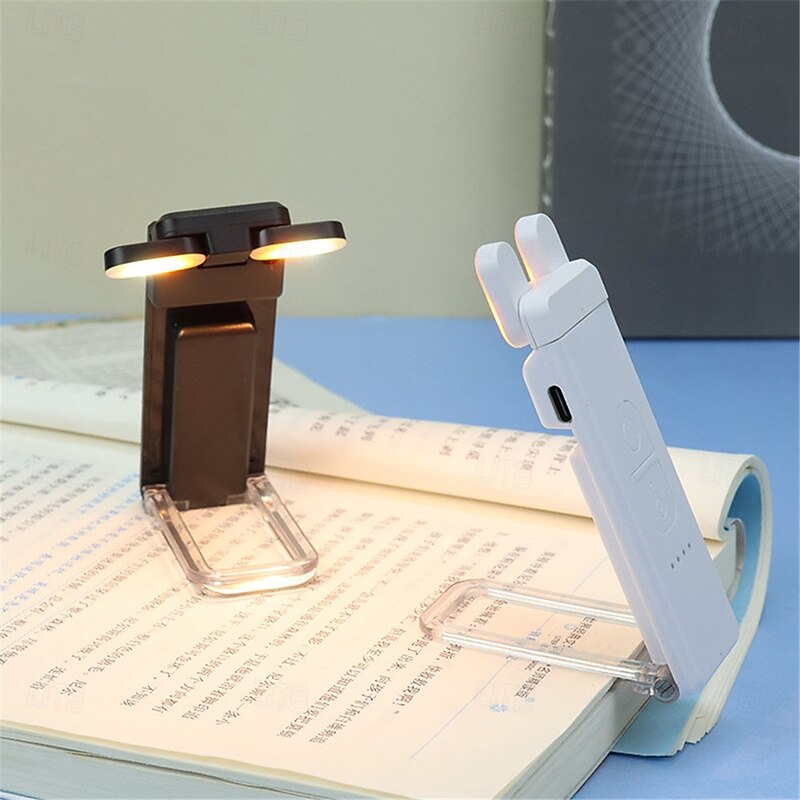 Book Light LED USB Rechargeable Reading Light Eye Protection Night Light Portable Clip Desk Light Bookmark Read Light 1/2pcs2