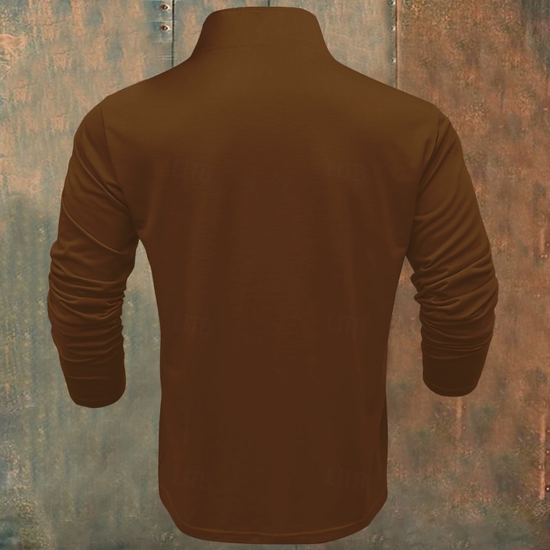 Men's Cow Print Sweatshirt Sweatshirt Zip Sweatshirt Short Sleeve Sweatshirt Stand Collar Half Zip Casual Print Going out Half Zip Spring Fall Winter2