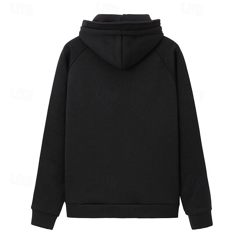 Men's Full Zip Hoodie Zip Up Hoodie Tactical Hoodie Black Wine Army Green Khaki Dark Gray Hooded Plain Zip Up Pocket Sports & Outdoor Daily Holiday Polyester Streetwear Basic Casual Spring &  Fall4