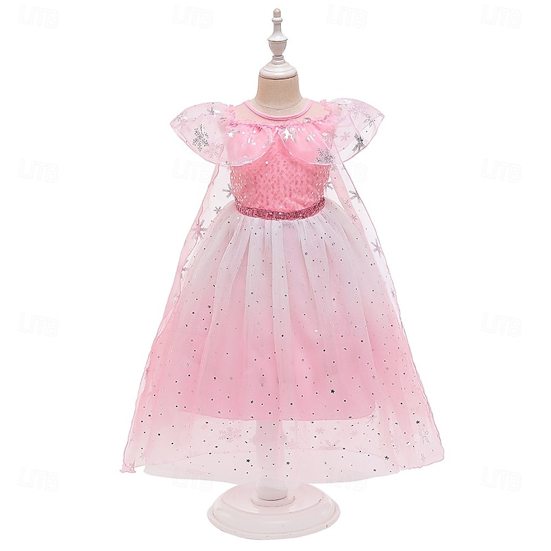 Frozen Princess Elsa Dress Flower Girl Dress Tulle Dresses Carnival Costume Movie TV Theme Costumes Movie Cosplay for Girls' Kid's Halloween Carnival Mardi Gras Performance Party Stage