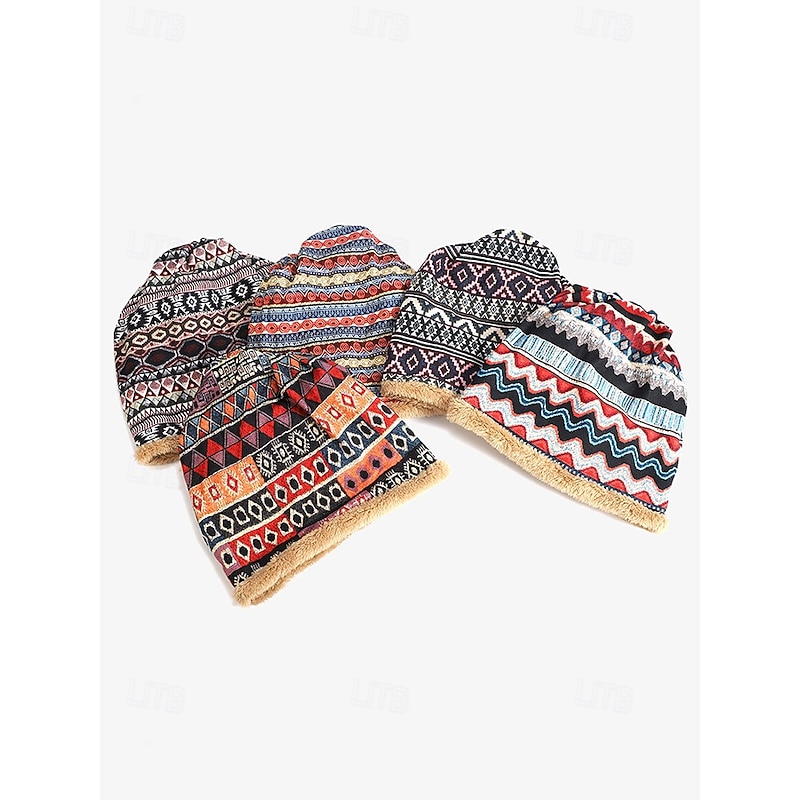 Women's 2-in-1 Soft Beanie and Neck Gaiter with Pompom and Fleece Lining - Boho Chic Winter Set3