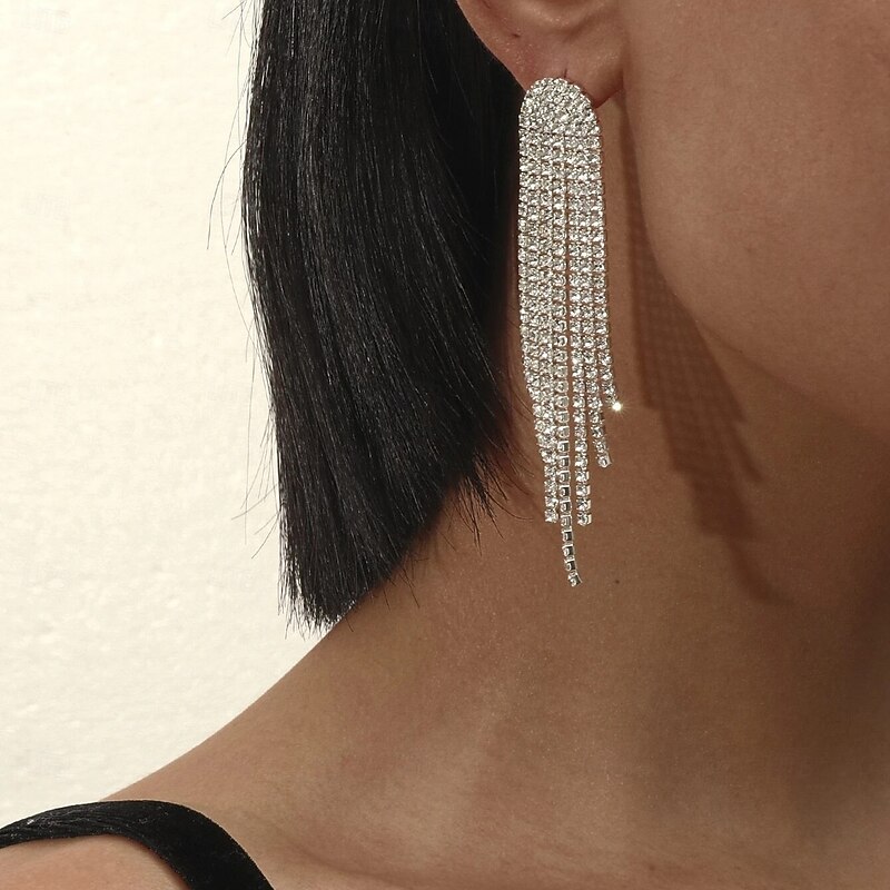 Women's Stud Earrings Fancy Joy Elegant Stylish Earrings Jewelry Silver For Party