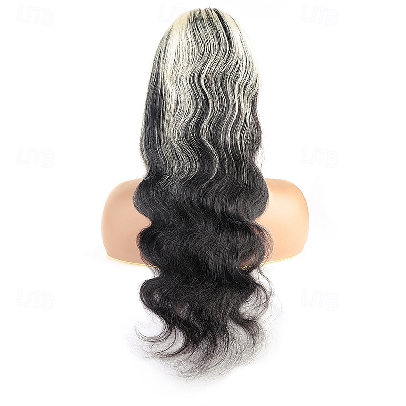 1B/613 Highlights body Wave Human Hair 13x4 Front Lace Wig 150 Density 10-28 Inches2