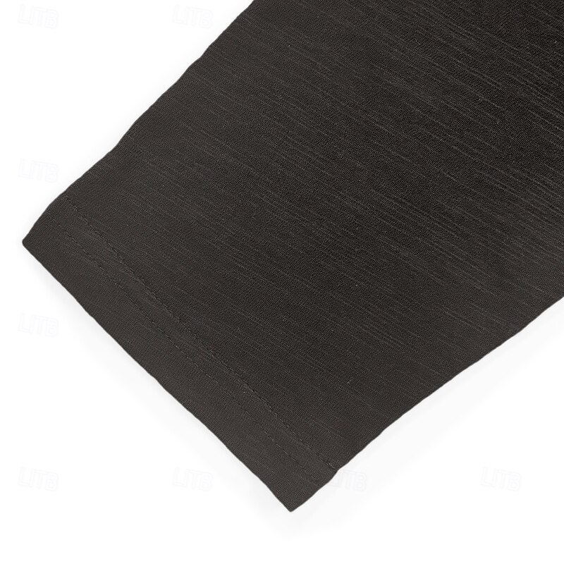 100% Cotton Men's Shirt V Neck Tee Long Sleeve Shirt Solid Color Patchwork V Neck Outdoor Street Long Sleeve Fake two piece Clothing Apparel Daily Casual Street Style4