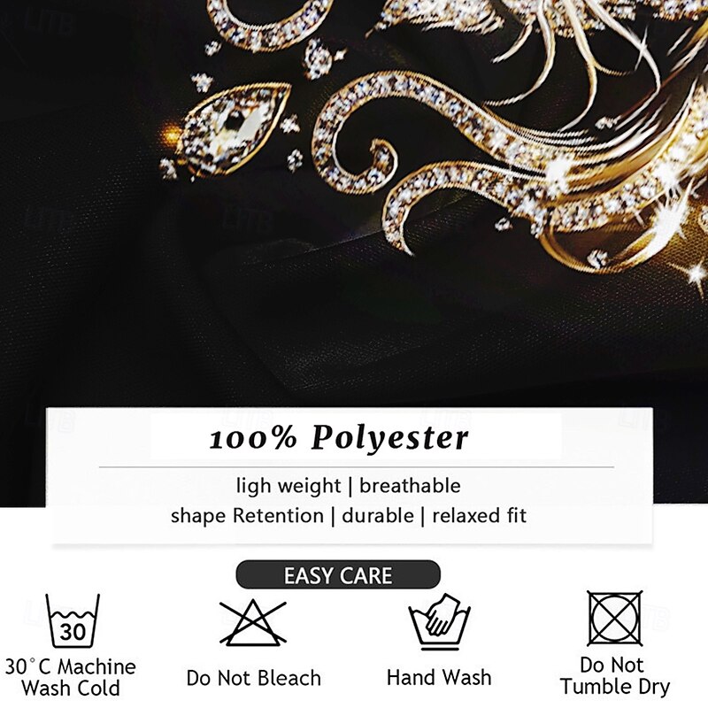 Men's Lion Collared Shirt Button Up Shirt Long Sleeve Dark Causal Casual Spring Fall Turndown Button Up Black Yellow Blue3