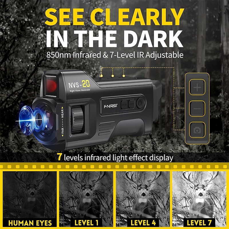 4K Digital Night Vision 300M Full-Dark Viewing Day Night Use 6X Zoom Support 36MP Resolution Photo Taking 4K Video Recording2