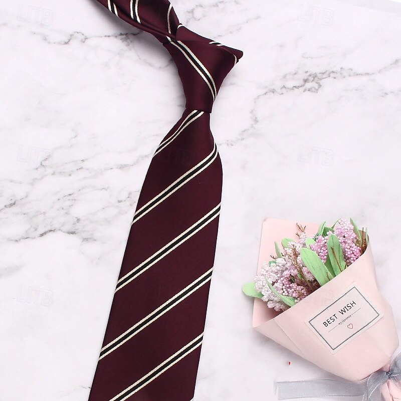 Men's Neckties Fashion Business Classic Stripes Wedding Party Daily Wear2