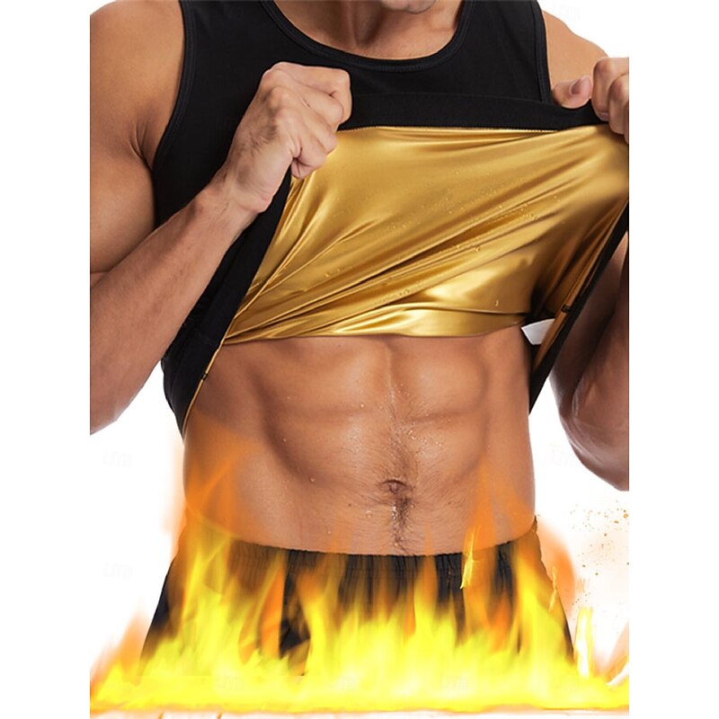 Men Hot Sweat Calories Burned Sweat Vest Shapewear Sweat Shapewear For Gym Workout Exercise & Fitness