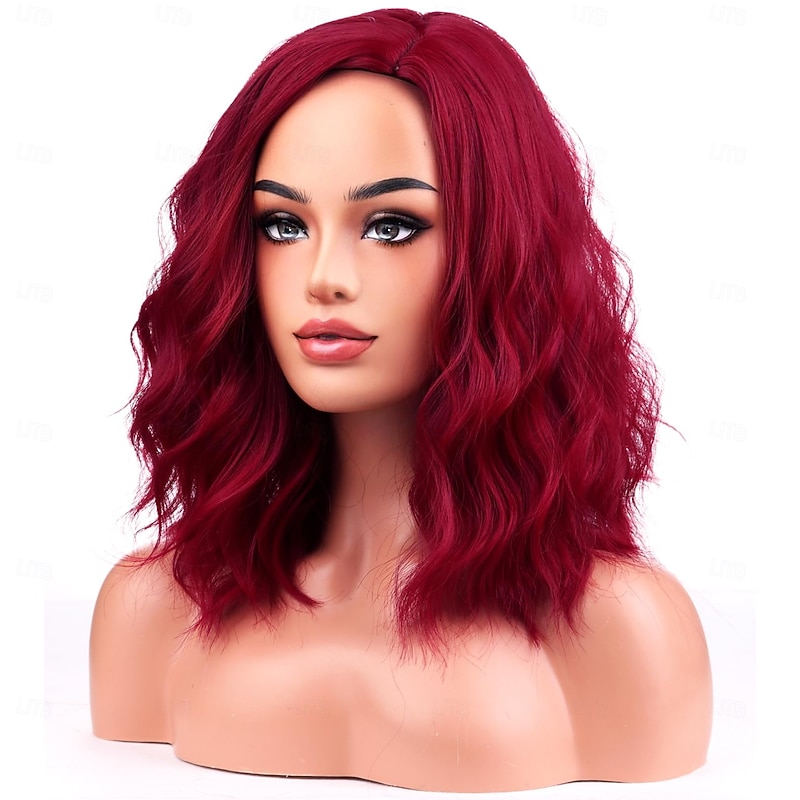 Wigs for Women Short Curly Wavy Wig Girls Heat Resistant Synthetic Hair Wig for Cosplay Party or Daily Used