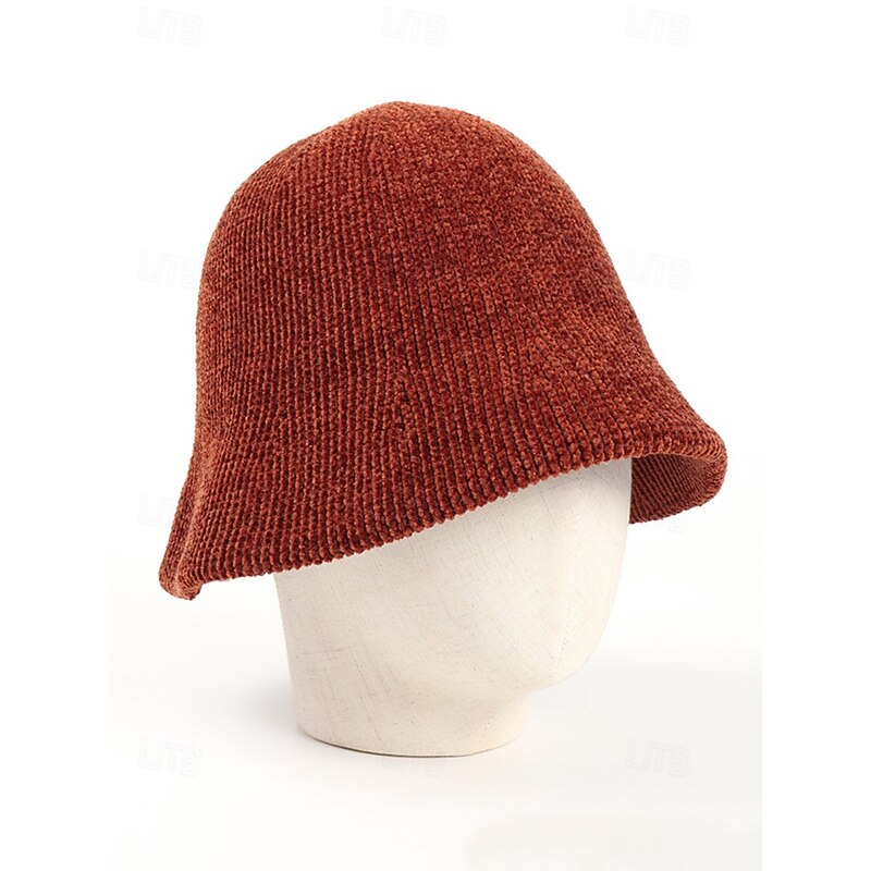 Women's Knitted Bucket Hat, Soft Warm Winter Hat for Casual Outings and Travel2